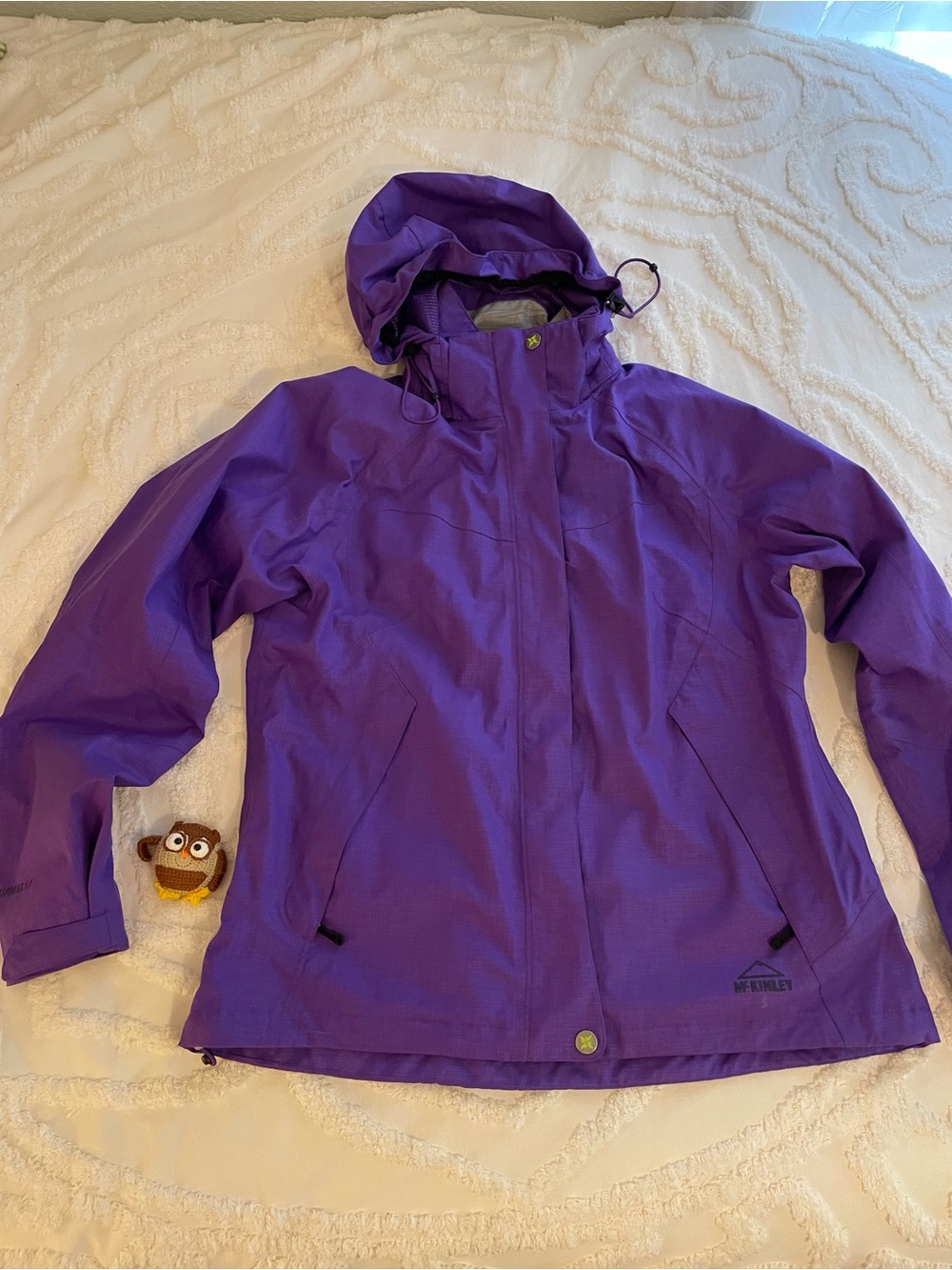 Womens large McKinley Aquamax Purple Hooded Rain ☔️ Jacket